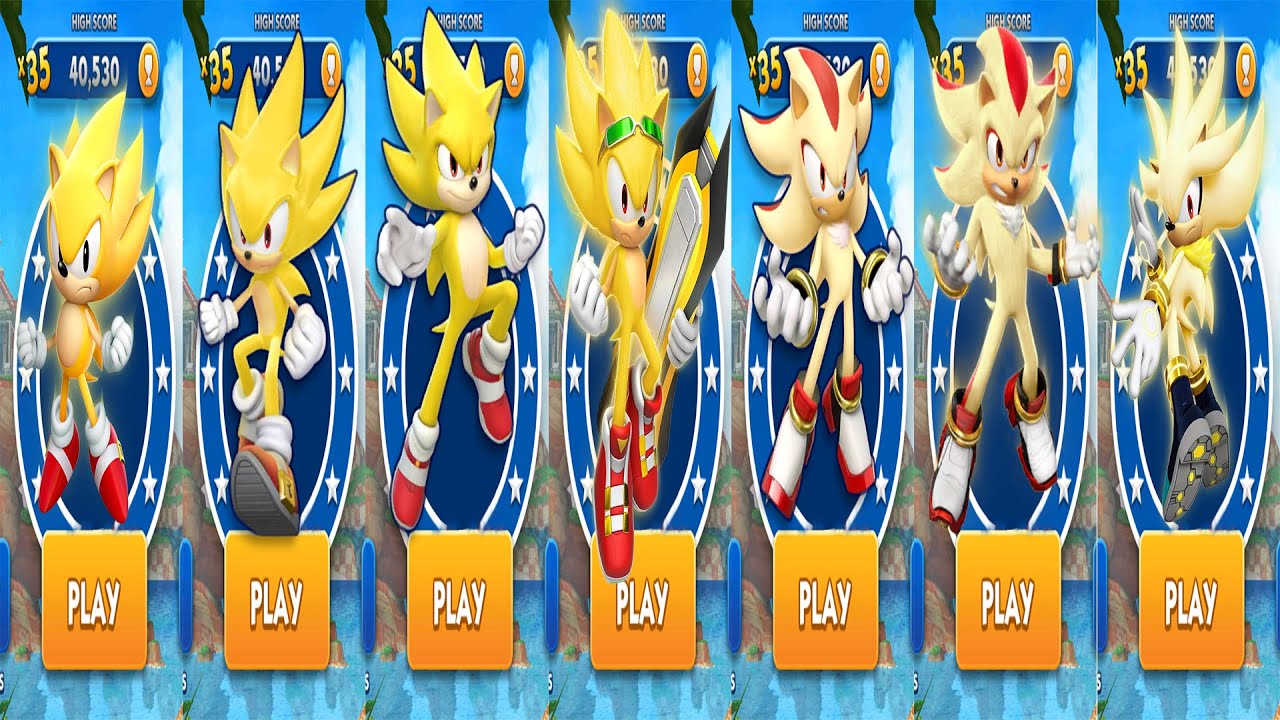 Sonic Dash All 7 Super Runner vs Bosses (Classic, Extreme, Silver, Shadow, Sonic, Movie) Gameplay