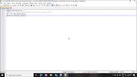 HANDLING MISSING DATA WITH PYTHON AND SCREEN READER
