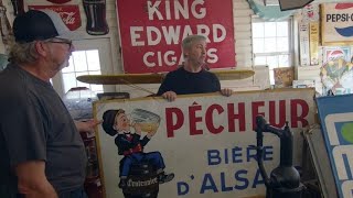 Rob Wolfe Scores Rare Vintage Signs After Intense Negotiation! | American Pickers News