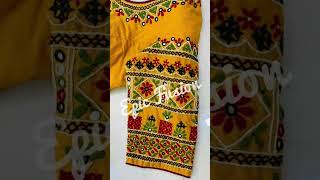 Sindhi Kutch Workgujrati Kadhimost Beautiful Blouse Designdesigner Blouse Cutting And Sching