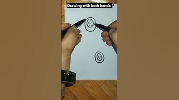 Drawing with both hands #ashortaday #shorts #ambidextrous