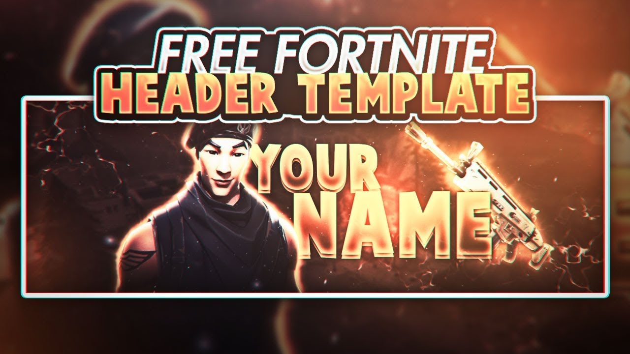 FREE FORTNITE GFX! EASY TO EDIT HEADER TEMPLATE!! - YouTube