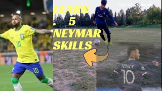 The 5 Neymar amazing skills in football /🥵💯/#soccer ⚽