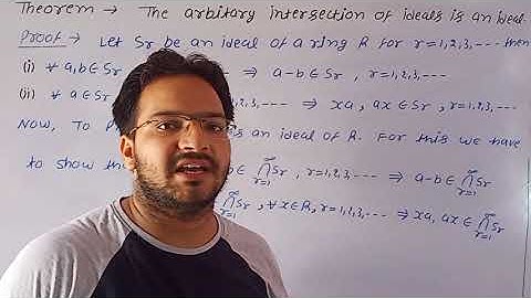 Intersection of two ideals is an ideals (B.Sc.,M.Sc.)
