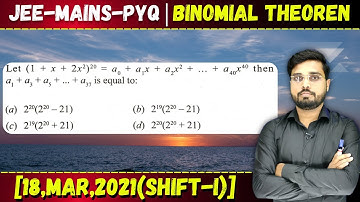 Let (1 + x + 2x ^ 2) ^ 20 =a 0 +a 1 x+a 2 x^ 2 +...+a 40 x^ 40 then a₁₂ + a + as + ... + a3, is equa