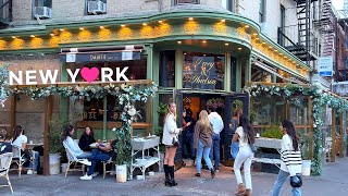 [4K]🇺🇸NYC Walk: West Village in Lower Manhattan / Saturday Evening Vibes🍕☕🍸 Sep. 24 2022