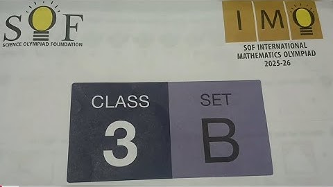 IMO SOF Class 3 SET B 2025-26 Maths #answerkey #olympiad #maths #imo #education 