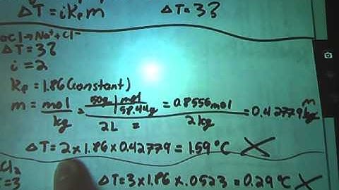 Colligative Properties Word Problem