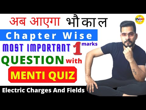 Top 10 Electric Charges and Fields Class 12 Physics MCQs II चाणक्यनीति 2.0 || ssp sir