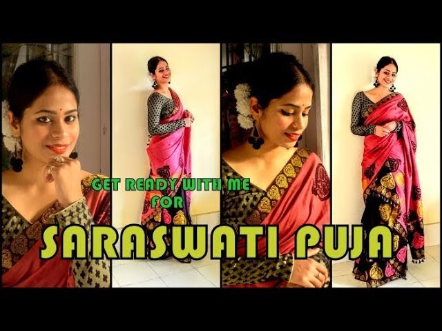 Tutorial on styling Mekhela Sador for Saraswati Puja | Get Assamese  traditional wear | look - YouTube