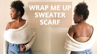 Knitatude | Wrap Me Up Sweater Scarf Knit Pattern Review | Handmade Lookbook | Beginner Pattern?!?! screenshot 5