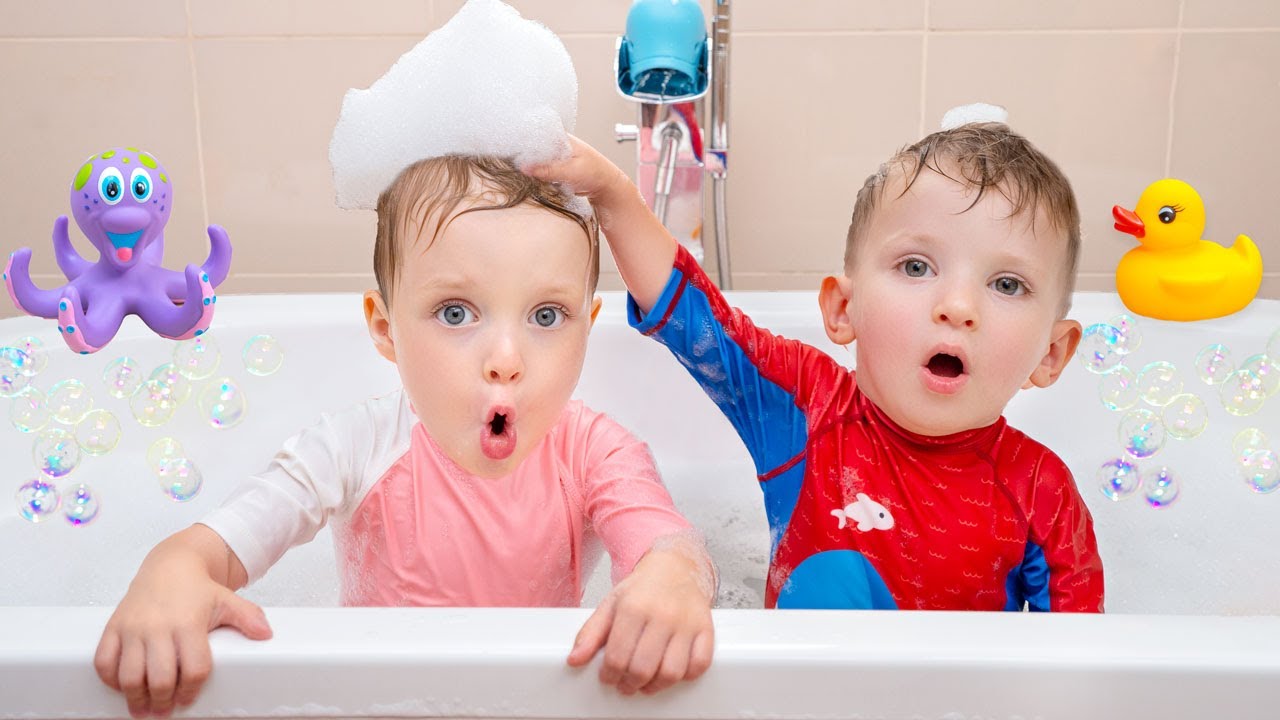 Five Kids Bath Song + more Children's Songs and Videos