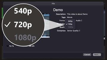 Fix disabled 1080p export iMovie macOS