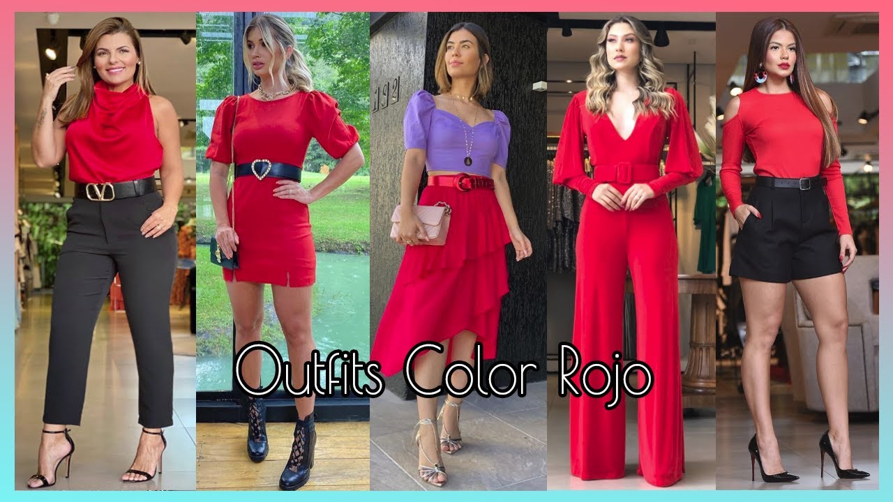 HERMOSAS COMBINACIONES USANDO EL COLOR ROJO ️COMO COMBINAR PRENDAS ...