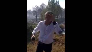 A Haber Ekibi Orman Yangınında Helikopterden Su Yedi İşte O Anlar