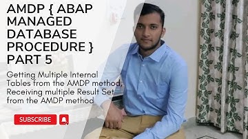 3.5 Receiving Multiple Internal Tables from same AMDP method