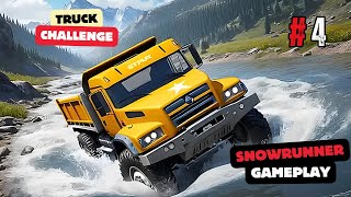 "River Crossing Showdown: Which Truck Will Conquer the Current? SnowRunner Episode 4 Gameplay" 🚛💦