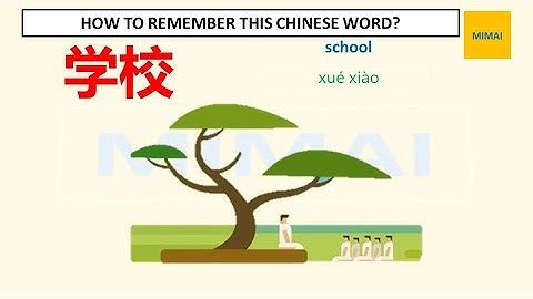 Remember writing Chinese character #学校 #school by images #HSK1