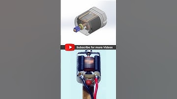DC Motor Design in #solidworks | Animation #shorts | Master CAD Studio #3danimation