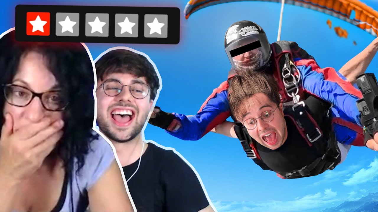 Meine Mutter reagiert wie ich 1-Stern Fallschirm springe..