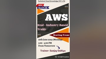 AWS Weekdays Batch |3pm - 4pm Live AWS Batch| AWS One to One Discussion |By Sanjay Dahiya #aws #live
