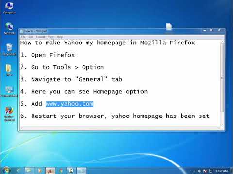 72 How to make Yahoo my homepage in Mozilla Firefox