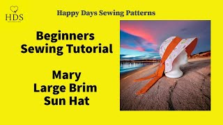 Mary Large Brim Sun Hat Tutorial Master Copy 2023