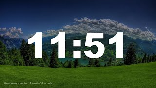 11 minutes 51 seconds [711 secs] clock timer countdown || Alarm Focus || Chill Music