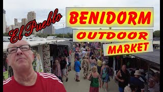 EL PUEBLO MARKET BENIDORM - GENUINE FAKES - BUSY MARKET