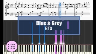 【楽譜】BTS (방탄소년단)／Blue & Grey（PianoTurorial+Sheet）ピアノアレンジ♪楽譜動画