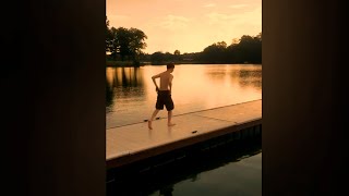 Kid Swims In Lake With Only His Underwear On