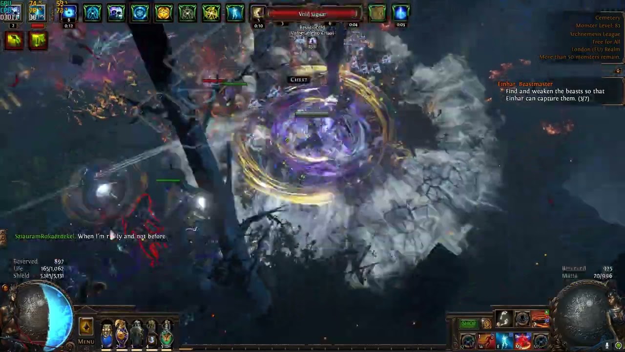 Coc Icespear Occultist t16 map clear showcase 3.17