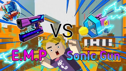 E.M.P VS Sonic Gun!! 🤯, Which Is Better!!? (Build And Shoot) - [Blockman Go:Adventure] Koto BG