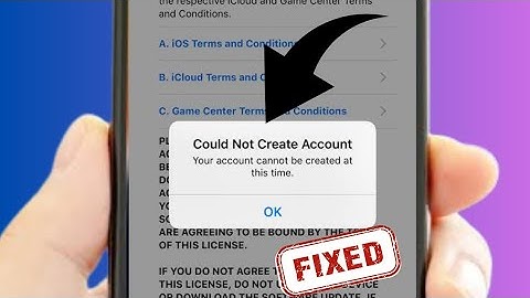 How to fix could not create account on iphone!