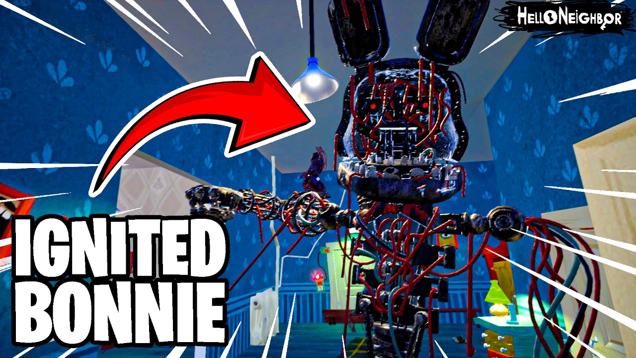 FNAF IGNITED BONNIE & IGNITED FOXY in Hello Neighbor!