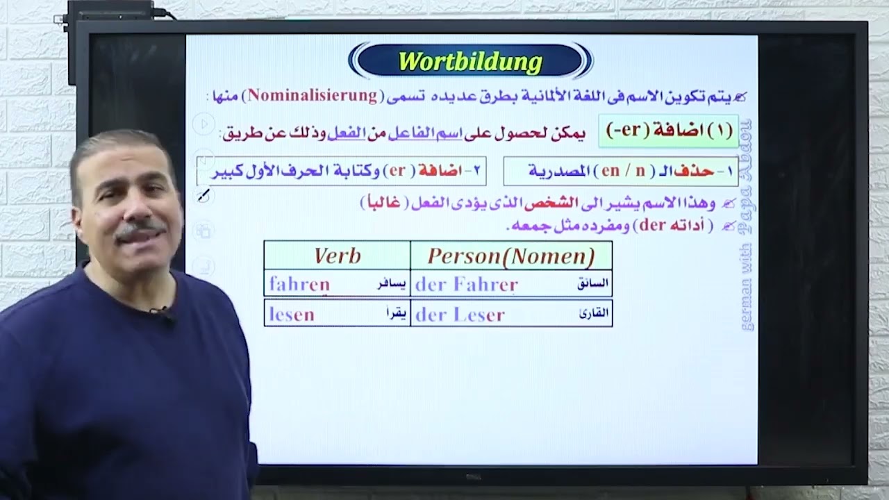 Lektion 3 (A2) الدرس الثالث | كورس اللغة الألمانية  | باباعبده|