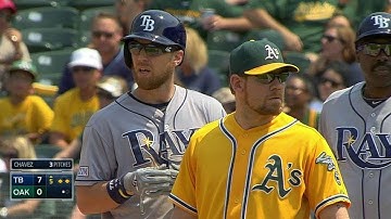 TB@OAK: Zobrist hits an RBI single to pad the lead