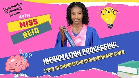 Information Processing |What is Information Processing|| Data || Information Technology | Miss Reid