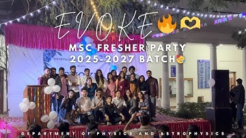“MSc Physics Fresher 2025-2027 batch | First Step Into the Department of Physics ✨⚛️”
