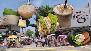 牛油奶茶特色白咖啡三文治餐蛋干捞面槟城旅游美食好去处 Butter Milk Tea Special White Coffee Sandwich Penang Cafe breakfast