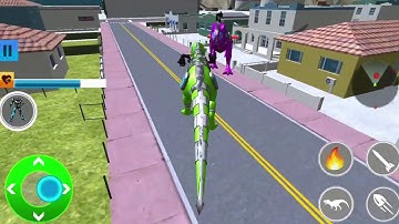 Dino Robot Car Game Dinosaur Robot Transform hero Android Gameplay #10