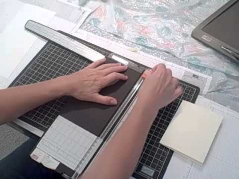 How to cut cardstock to make cards and layers - YouTube