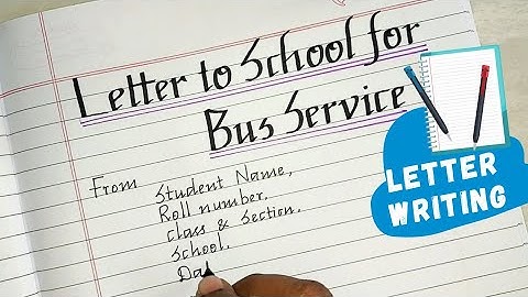 how to write a letter to school for bus service || letter writing || neat and clean handwriting