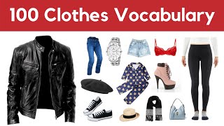 Clothes Vocabulary in English | List of 100 Clothes and Accessories | Clothes in English