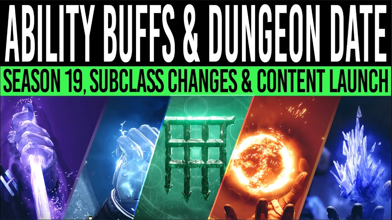 Destiny 2: BIG ABILITY CHANGES! Dungeon DATE! Subclass Buffs, Perk Updates, Console Warning & Mo