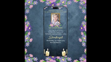 Funeral Ceremony Invitation Video | Funeral Ceremony Invitation Template | funeral | Invito AI- 1212