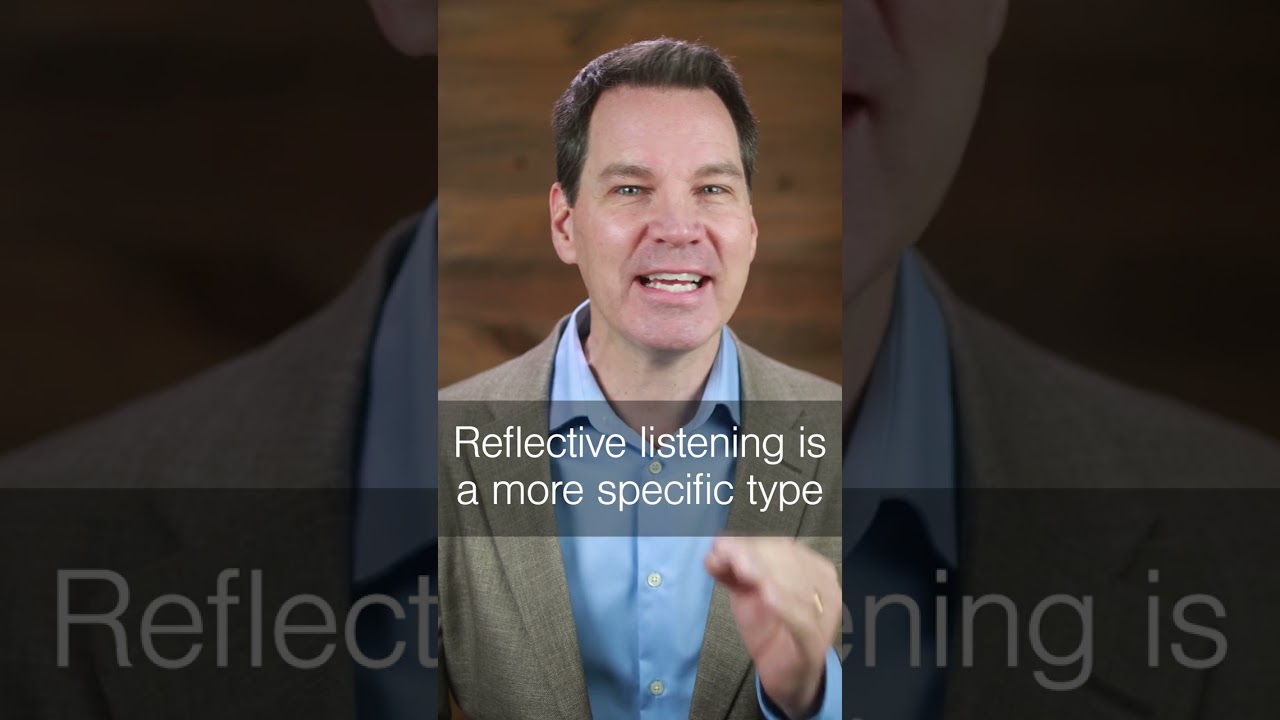 Active vs. Reflective Listening Skills - YouTube