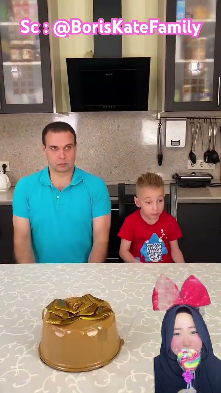 TRIK JITU PAPA \u0026 ADIK AMBIL KUE MAMA Gak Ketahuan⁉️? @BorisKateFamily #shorts #funny #dubbing