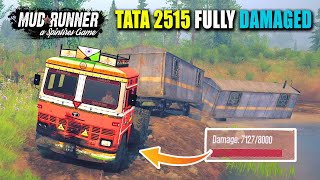 Fully Damaged TATA 2515 Truck Unlocked Garage!!! Spintires MudRunner