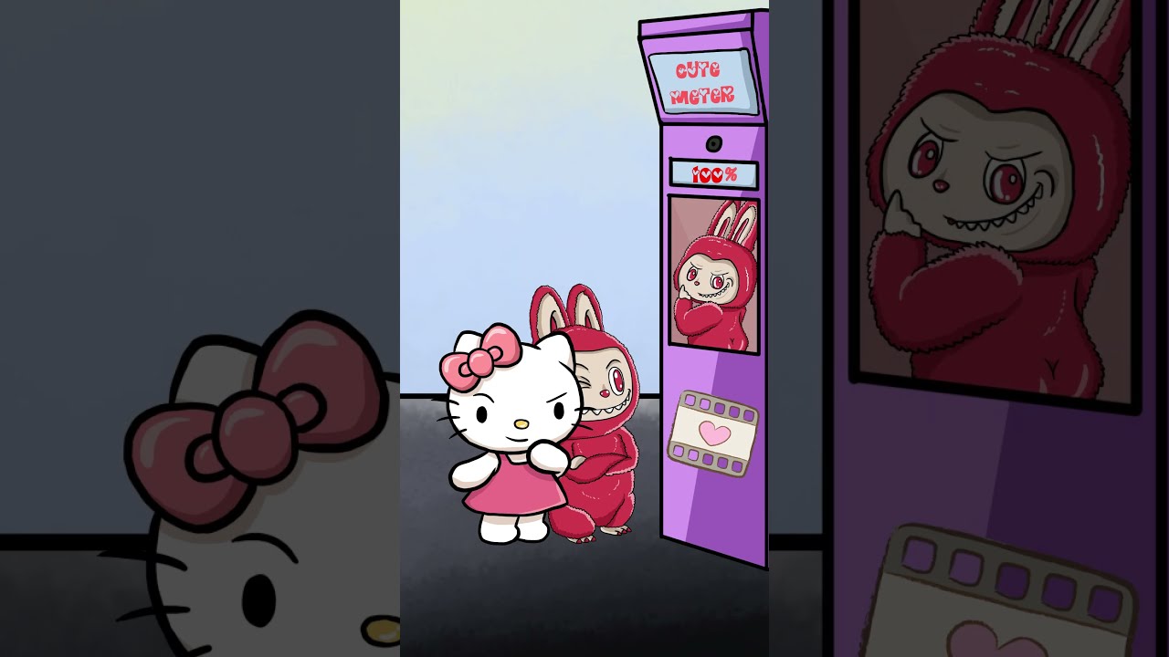 LABUBU VS HELLO KITTY CUTE VENDING METER